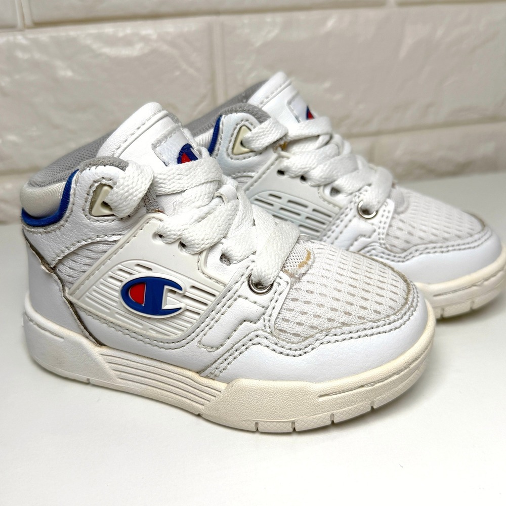 Champion Mid Top Sneakers Toddler 5T White Good Lace Up Athletic CPS10307T